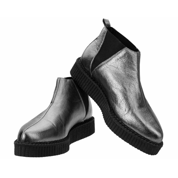 TUK Unisex Pewter Chelsea boots - Picture 1 of 8